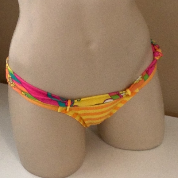 Recco Size M Brazilian Stripes & Flowers & Zuliana Orange Sarong New With Tags - Picture 5 of 14